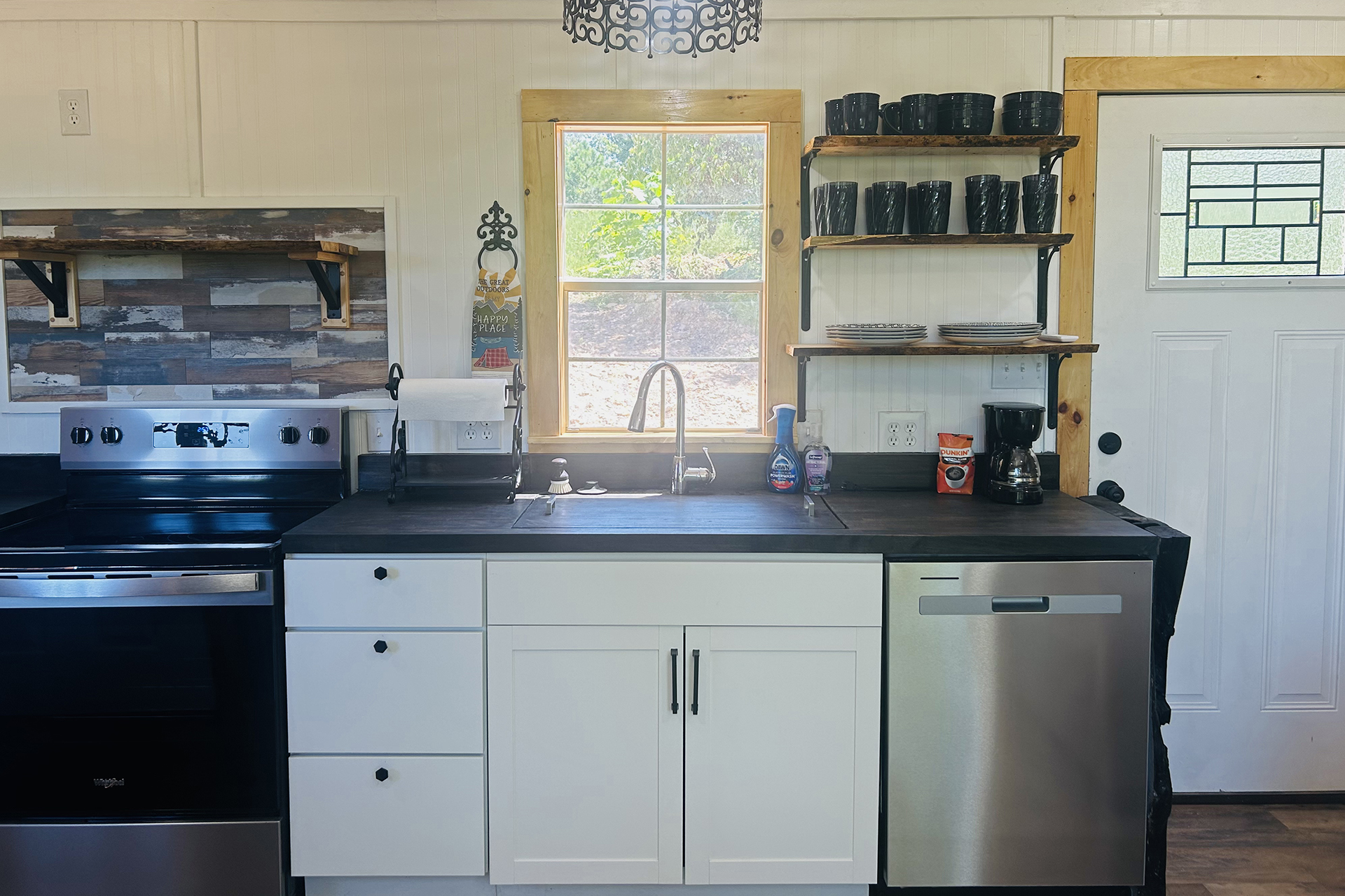 CoCos Cabins portable cabin living area kitchen